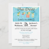 無料で楽しいドリンク（と結婚式の招待状） 招待状 (正面)