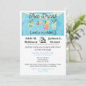 無料で楽しいドリンク（と結婚式の招待状） 招待状 (スタンド正面)