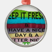 無料で維持しろよ メタルオーナメント (正面)