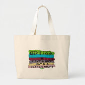 無料で維持しろよ ラージトートバッグ (正面)