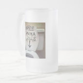 無料のオバマ人形 フロストグラスビールジョッキ (正面左)