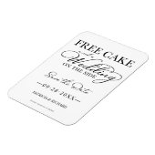 無料のケーキと結婚サイドのAの日付を保存 マグネット (左側)