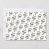 無料のケーキ 面白い 現代の写真 ウェディング セーブ・ザ・デート (裏面)