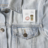 無料のコーヒーとドーナツのボタン 缶バッジ (インサイチュ)