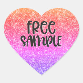 無料のサンプルラベルシール ハートシール