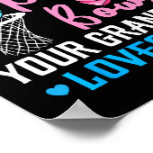 無料のスローまたはピンクの弓おばあちゃんが愛する性別 ポスター (角)