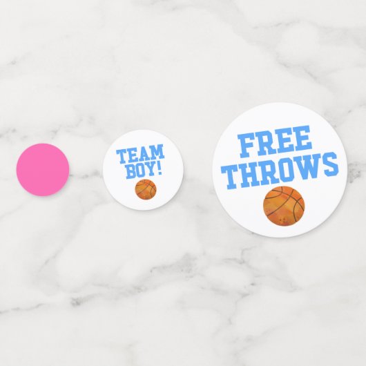 無料のスローまたはピンクの弓ジェンダーの表示パーティー コンフェッティ (正面)