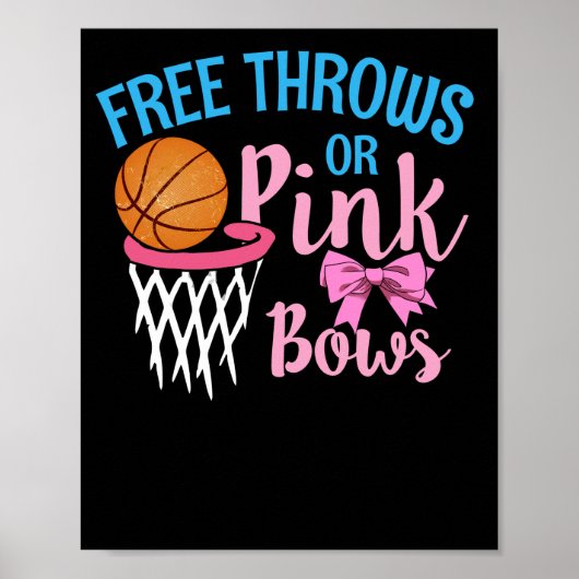 無料のスローまたはピンクの弓ジェンダーの表示 ポスター (正面)