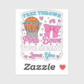 無料のスローまたはピンクの弓ママ愛あなたビニール シール (シート)