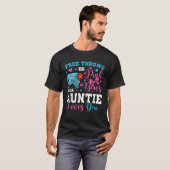 無料のスローまたはピンクの弓Auntie愛あなた性別R Tシャツ (正面フル)