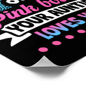 無料のスローまたはピンクの弓Auntie Loves Youベビー ポスター (角)