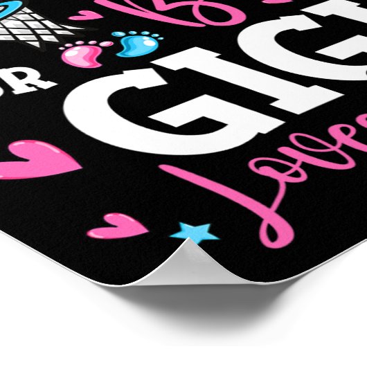 無料のスローやピンクの弓ギギ愛する可愛いゲン ポスター (角)