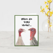 無料のトルコのユーモア感謝祭 カード (黄色い花)