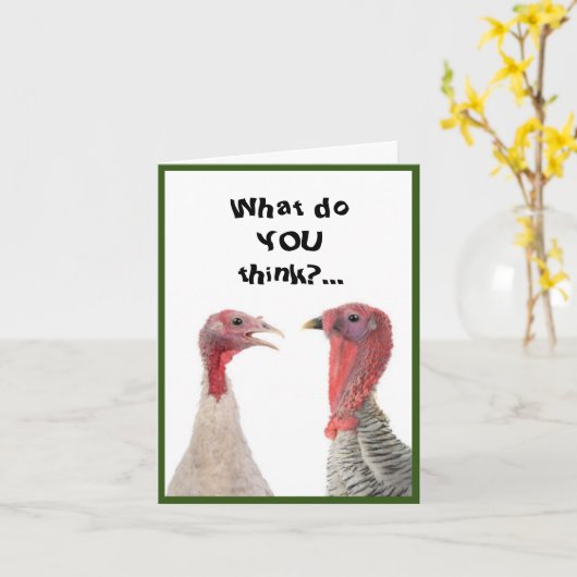 無料のトルコのユーモア感謝祭 カード (黄色い花)