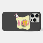 無料のハグとキス iPhoneケース (裏面横)