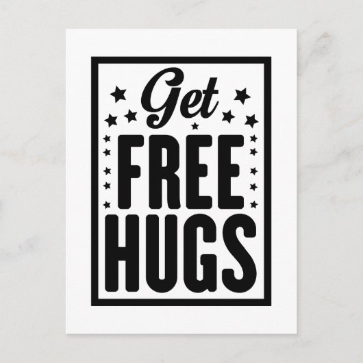 無料のハグを取得 ポストカード (正面)