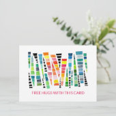 無料のハグを添えた思いやりカード (スタンド正面)