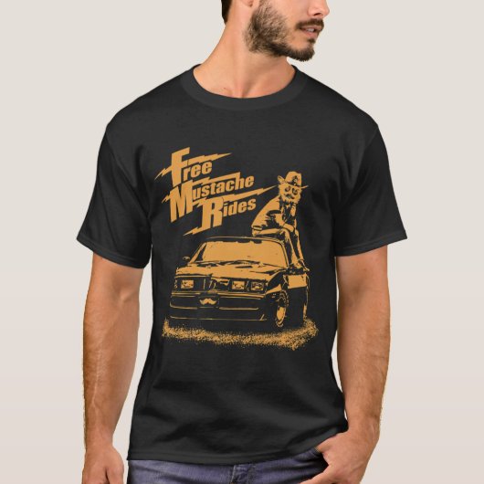 無料のヒゲ乗り物 Tシャツ (正面)