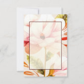 無料のピンクの花の結婚式の予算テンプレート 招待状 (正面)