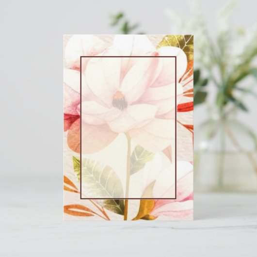 無料のピンクの花の結婚式の予算テンプレート 招待状 (スタンド正面)