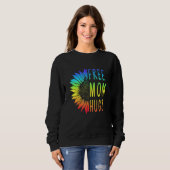 無料のママのハグ – Lgbt Rainbow Sunflower スウェットシャツ (正面フル)