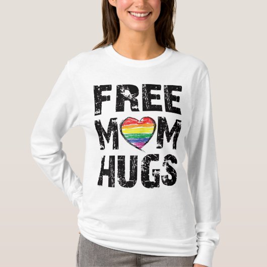 無料のママは可愛いLGBTプライドゲイギフト。 Tシャツ (正面)