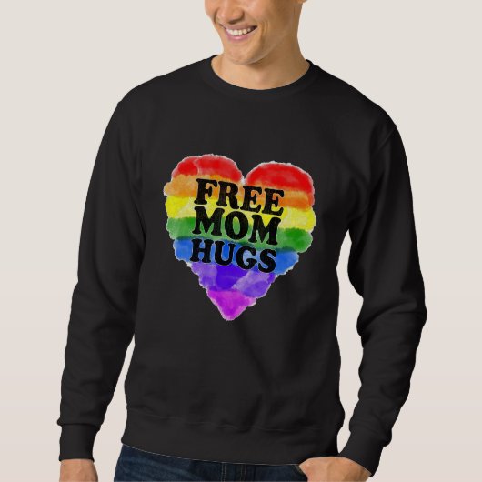 無料のママHugs Lgbt スウェットシャツ (正面)