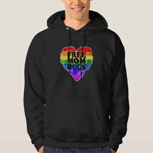 無料のママHugs Lgbt パーカ (正面)