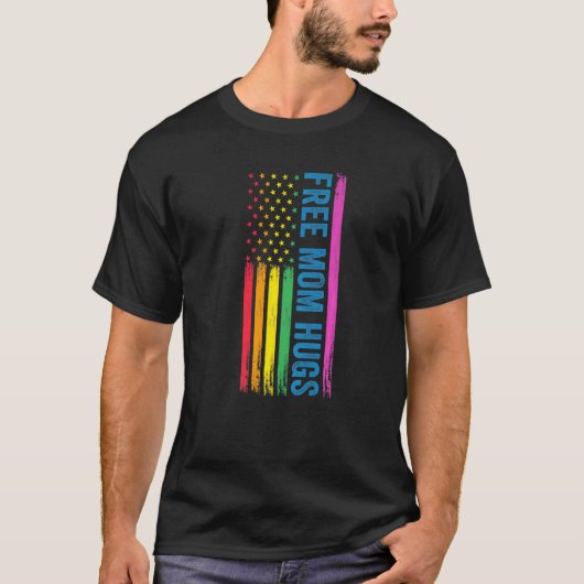 無料のママHugs Lgbt Tシャツ (正面)