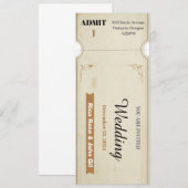 無料のヴィンテージ結婚式招待状 招待状 (正面/裏面)