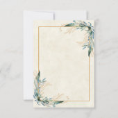 無料の予算で作れるユーカリとゴールドの結婚式招待状 招待状 (正面)