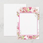 無料の予算 ファンタスティックなピンクの花のウェディング  Invita 招待状 (正面/裏面)
