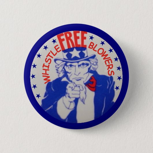 無料の公益通報者 缶バッジ (正面)