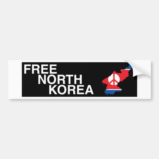 無料の北朝鮮バンパーステッカー バンパーステッカー (正面)