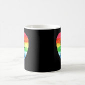 無料の叔母ハグLGBTフラグプライド認識度月来ライ コーヒーマグカップ (中央)