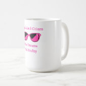 無料の夢、支払済みの現実 コーヒーマグカップ (正面右)