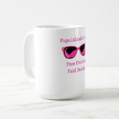 無料の夢、支払済みの現実 コーヒーマグカップ (正面左)