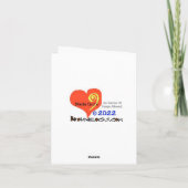 無料の女子テニスプレーヤーグリーティングカード カード (裏面)