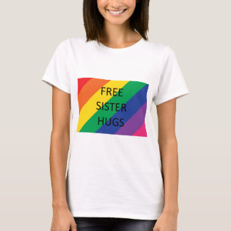 無料の姉妹ハグTシャツ Tシャツ