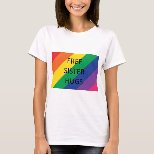無料の姉妹ハグTシャツ Tシャツ (正面)