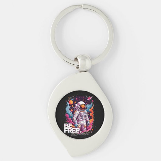 無料の宇宙飛行士デザイン キーホルダー (正面)