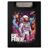 無料の宇宙飛行士デザイン クリップボード (正面)