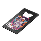 無料の宇宙飛行士デザイン クレジットカード栓抜き (正面アングル)