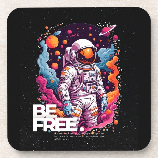 無料の宇宙飛行士デザイン コースター (正面)