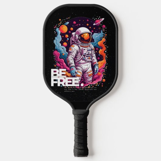 無料の宇宙飛行士デザイン ピックルボールラケット (正面)