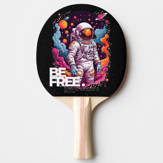 無料の宇宙飛行士デザイン 卓球ラケット (正面)