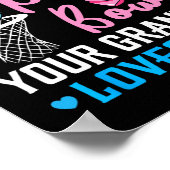 無料の投げまたはピンクの弓おじいちゃん愛する性別 ポスター (角)