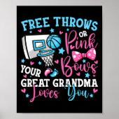 無料の投げまたはピンクの弓おばあちゃん素晴らしあなたを愛してC ポスター (正面)