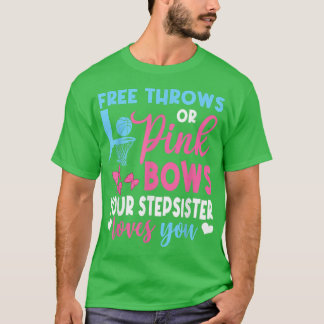 無料の投げまたはピンクの弓の義理の妹あなたを愛する Tシャツ