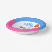 無料の投げまたはピンクの弓バスケットボールジェンダーの明け ペーパーボウル (傾斜あり)